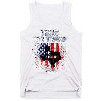 Texas For Trump 2024 American Flag Vintage Tank Top