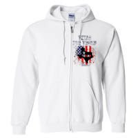 Texas For Trump 2024 American Flag Vintage Full Zip Hoodie