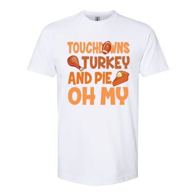 Thanksgiving Football Turkey And Pumpkin Pie Gift Softstyle® CVC T-Shirt