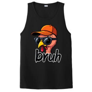 Turkey Face Thanksgiving Bruh Man Turkey PosiCharge Competitor Tank