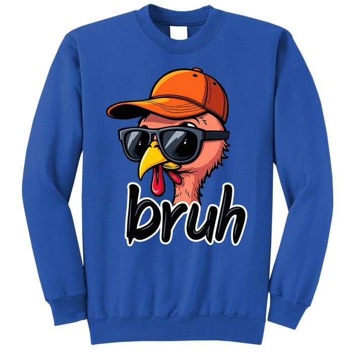 Turkey Face Thanksgiving Bruh Man Turkey Sweatshirt