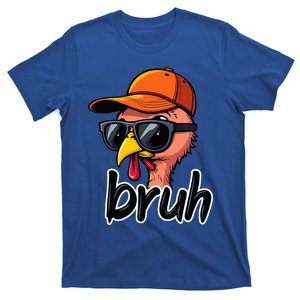 Turkey Face Thanksgiving Bruh Man Turkey T-Shirt