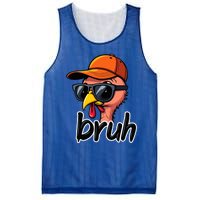 Turkey Face Thanksgiving Bruh Man Turkey Mesh Reversible Basketball Jersey Tank