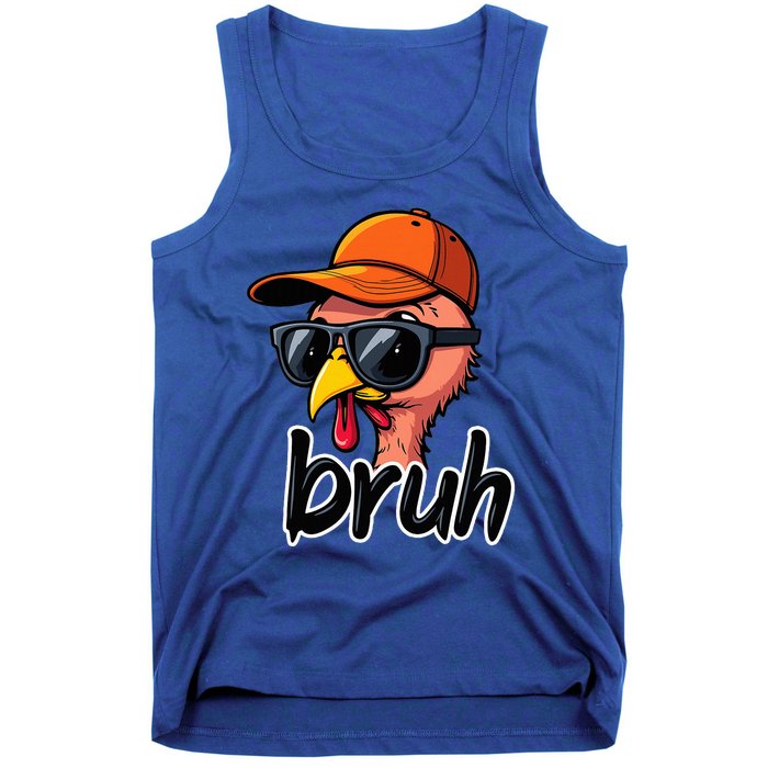 Turkey Face Thanksgiving Bruh Man Turkey Tank Top