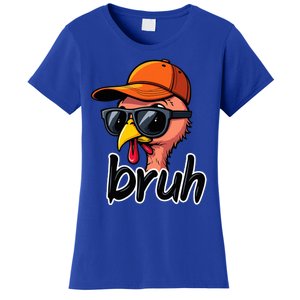 Turkey Face Thanksgiving Bruh Man Turkey Women's T-Shirt