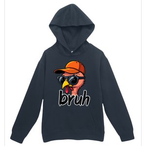 Turkey Face Thanksgiving Bruh Man Turkey Urban Pullover Hoodie