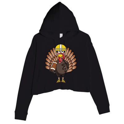 Turkey Football Thanksgiving Turkey Bowl Gift Crop Fleece Hoodie