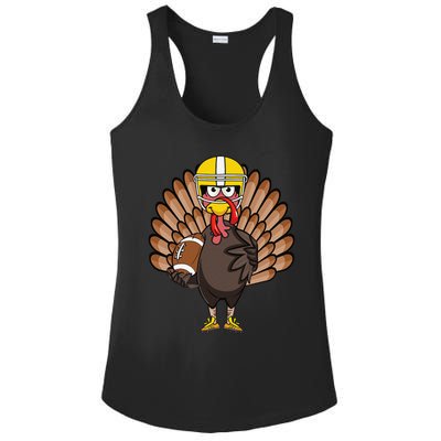 Turkey Football Thanksgiving Turkey Bowl Gift Ladies PosiCharge Competitor Racerback Tank