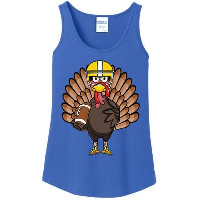 Turkey Football Thanksgiving Turkey Bowl Gift Ladies Essential Tank