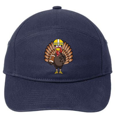 Turkey Football Thanksgiving Turkey Bowl Gift 7-Panel Snapback Hat