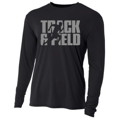 Track & Field Themed Cooling Performance Long Sleeve Crew