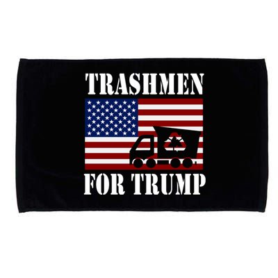 Trashmen For Trump 2024 Funny Election Garbageman Supporters Microfiber Hand Towel