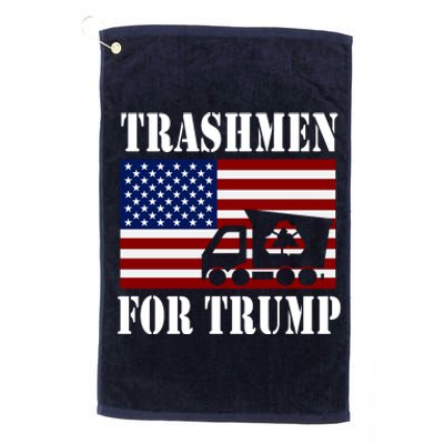 Trashmen For Trump 2024 Funny Election Garbageman Supporters Platinum Collection Golf Towel