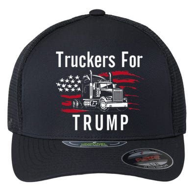 Truckers for Trump 2024 Long Sleeve Flexfit Unipanel Trucker Cap