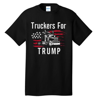 Truckers for Trump 2024 Long Sleeve Tall T-Shirt