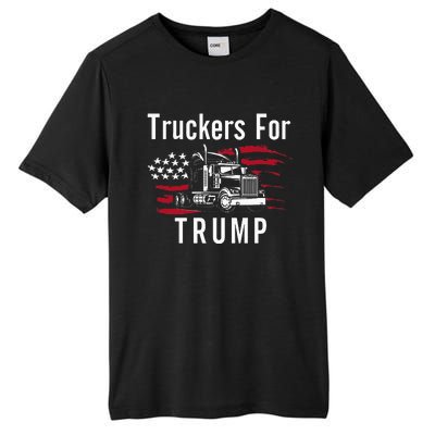 Truckers for Trump 2024 Long Sleeve Tall Fusion ChromaSoft Performance T-Shirt