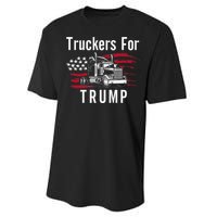 Truckers for Trump 2024 Long Sleeve Performance Sprint T-Shirt