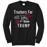 Truckers for Trump 2024 Long Sleeve Tall Sweatshirt