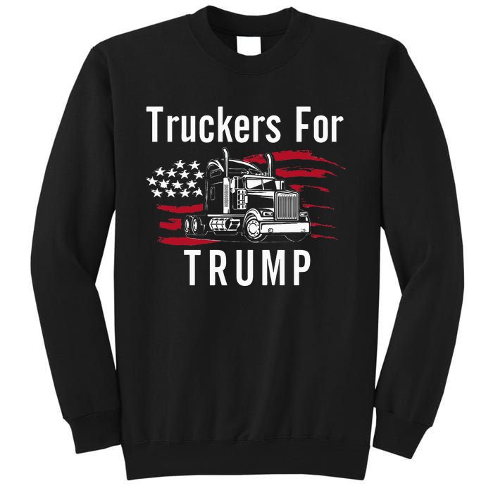 Truckers for Trump 2024 Long Sleeve Tall Sweatshirt