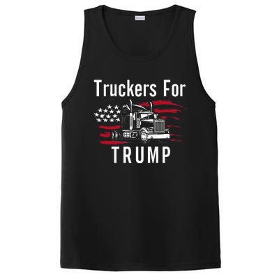 Truckers for Trump 2024 Long Sleeve PosiCharge Competitor Tank