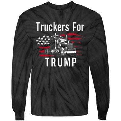 Truckers for Trump 2024 Long Sleeve Tie-Dye Long Sleeve Shirt