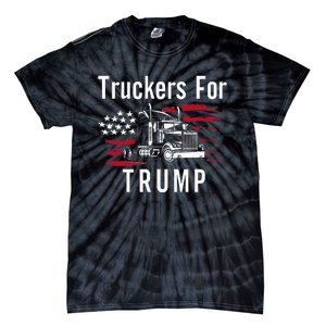 Truckers for Trump 2024 Long Sleeve Tie-Dye T-Shirt