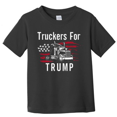 Truckers for Trump 2024 Long Sleeve Toddler T-Shirt