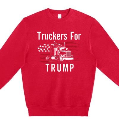 Truckers for Trump 2024 Long Sleeve Premium Crewneck Sweatshirt