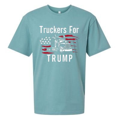 Truckers for Trump 2024 Long Sleeve Sueded Cloud Jersey T-Shirt