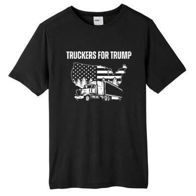 Truckers For Trump 2024 Vote Funny Trump 2024 Gift Tall Fusion ChromaSoft Performance T-Shirt