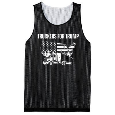 Truckers For Trump 2024 Vote Funny Trump 2024 Gift Mesh Reversible Basketball Jersey Tank