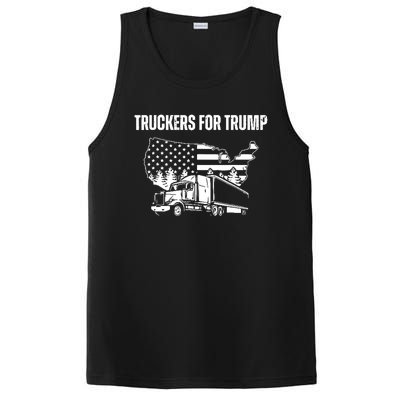 Truckers For Trump 2024 Vote Funny Trump 2024 Gift PosiCharge Competitor Tank