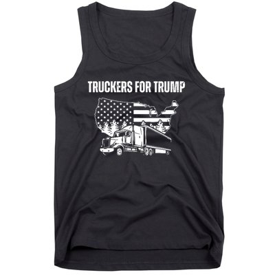 Truckers For Trump 2024 Vote Funny Trump 2024 Gift Tank Top