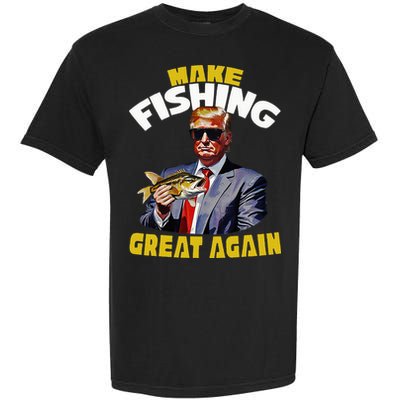 Trout Fishing Trump Fishing Fishermen For Trump Garment-Dyed Heavyweight T-Shirt