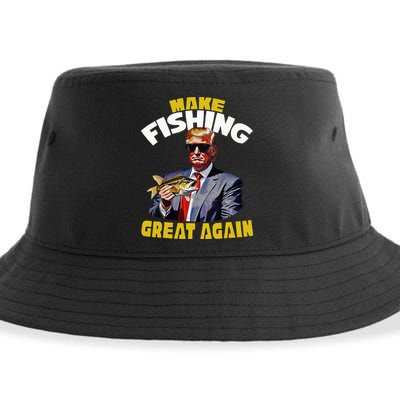 Trout Fishing Trump Fishing Fishermen For Trump Sustainable Bucket Hat