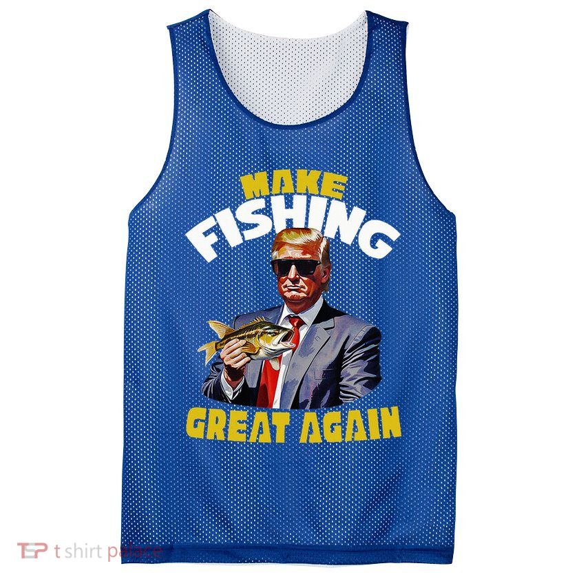 Trout Fishing Trump Fishing Fishermen For Trump Mesh Reversible Basketball Jersey Tank