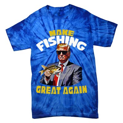 Trout Fishing Trump Fishing Fishermen For Trump Tie-Dye T-Shirt