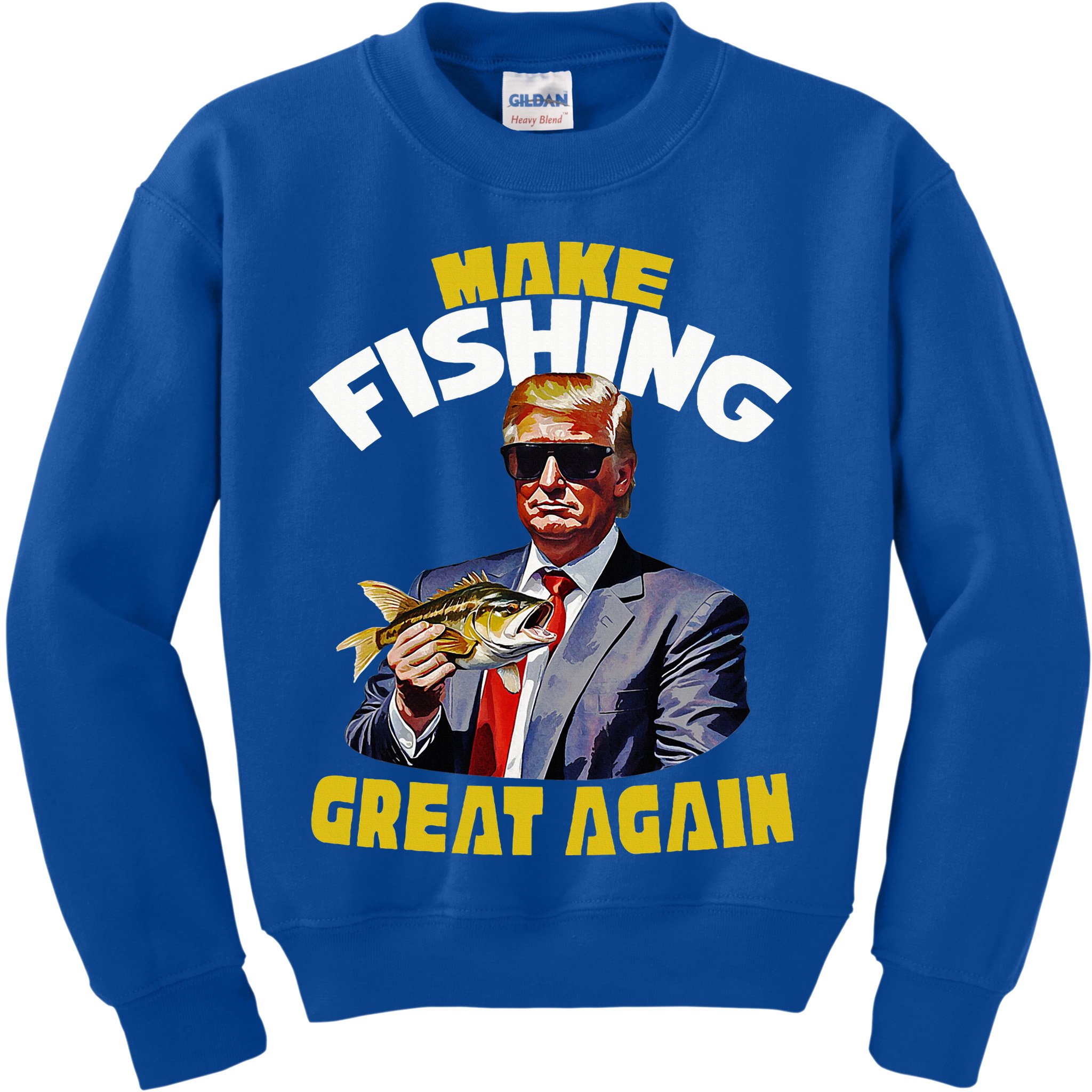 Trout Fishing Trump Fishing Fishermen For Trump Kids Sweatshirt
