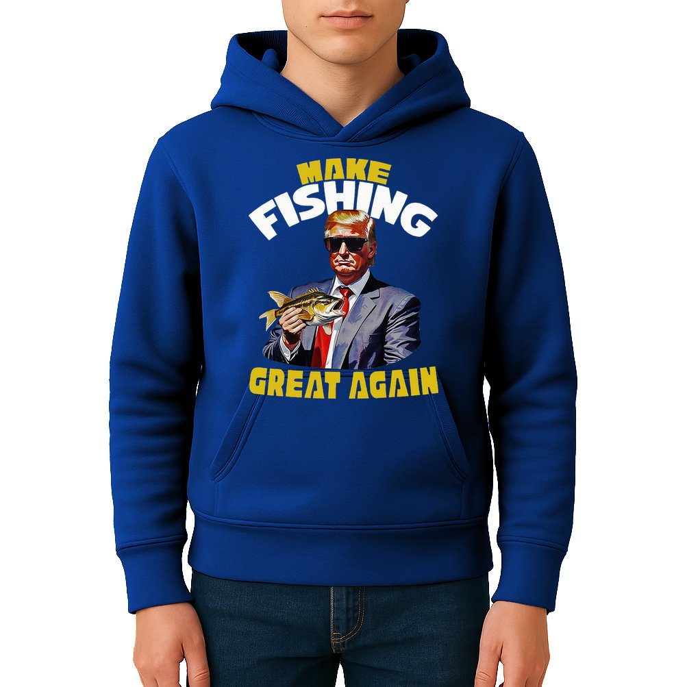 Trout Fishing Trump Fishing Fishermen For Trump Kids Hoodie