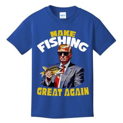 Trout Fishing Trump Fishing Fishermen For Trump Kids T-Shirt