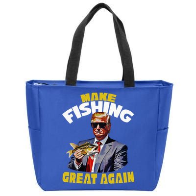 Trout Fishing Trump Fishing Fishermen For Trump Zip Tote Bag