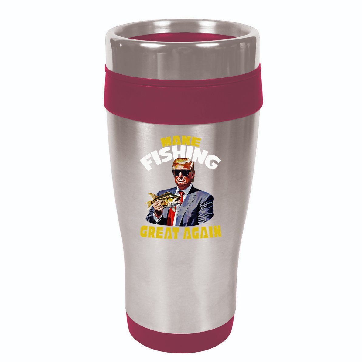 Trout Fishing Trump Fishing Fishermen For Trump 16oz Travel Tumbler