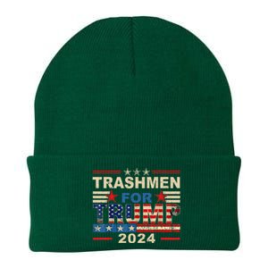 Trashmen For Trump 2024 Election Garbageman Supporters Knit Cap Winter Beanie