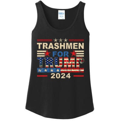 Trashmen For Trump 2024 Election Garbageman Supporters Ladies Essential Tank