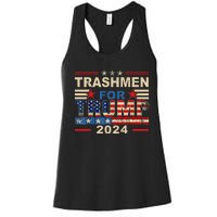 Trashmen For Trump 2024 Election Garbageman Supporters Women's Racerback Tank