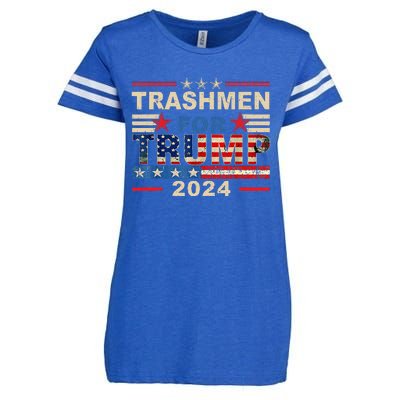 Trashmen For Trump 2024 Election Garbageman Supporters Enza Ladies Jersey Football T-Shirt