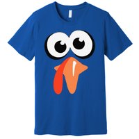 Turkey Face Thanksgiving Costume Silly Family Pilgrim Premium T-Shirt