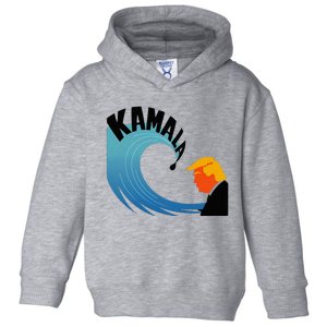 Trump Faces The Unstoppable Kamala Tsunami Toddler Hoodie