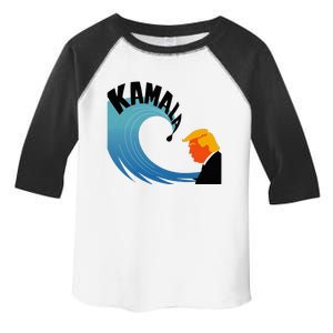 Trump Faces The Unstoppable Kamala Tsunami Toddler Fine Jersey T-Shirt