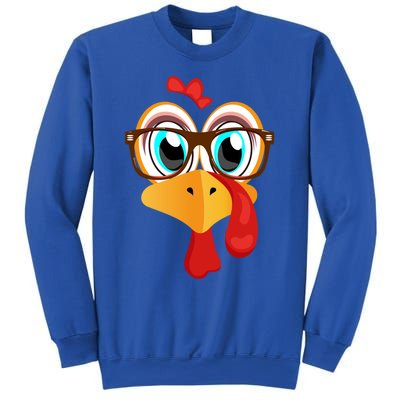 Turkey Face Thanksgiving Family Matching Costume Meaningful Gift Sweatshirt